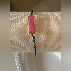 Pink Glitter Stone Bracelet